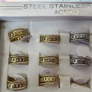 Elegant Gold-or silver tone stainless steel Women's adjustable Ring